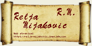 Relja Mijaković vizit kartica